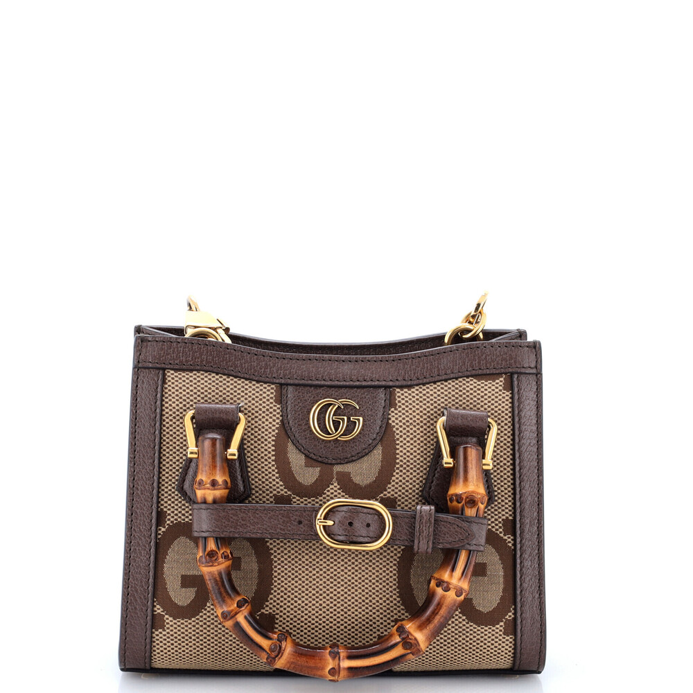 Gucci Mini Diana NM Bamboo Handle Tote Jumbo GG Canvas